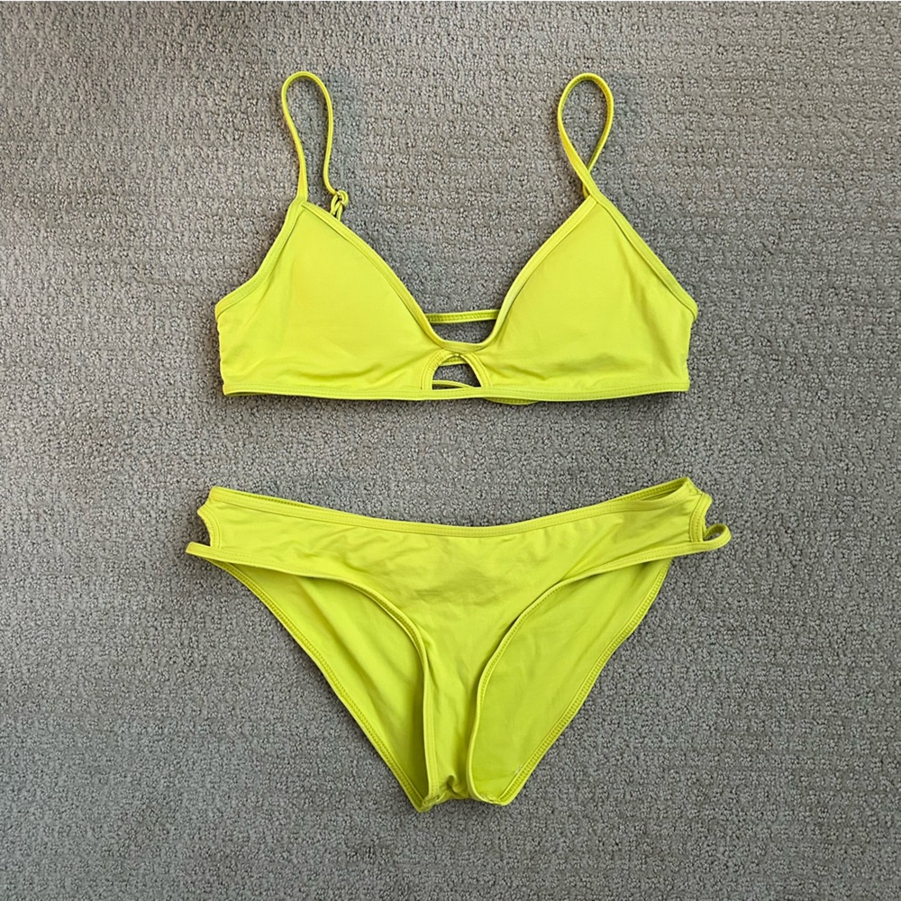 L*Space Bright Yellow-Green Bikini Set